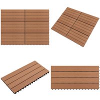 Vidaxl - WPC-Fliesen 60×30 cm 6 Stk. 1m² Braun - WPC-Fliesen - Terrasse - Balkon - Poolterrasse - Garten - Home & Living von VIDAXL