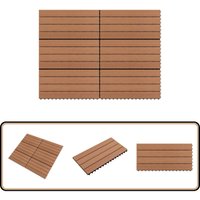 Vidaxl - WPC-Fliesen 60×30 cm 6 Stk. 1m² Braun - WPC-Fliesen - Terrasse - Balkon - Poolterrasse - Garten von VIDAXL