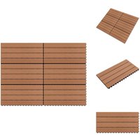 Vidaxl - WPC-Fliesen 60×30 cm 6 Stk. 1m² Braun - WPC-Fliesen - Terrasse - Balkon - Poolterrasse - Garten von VIDAXL