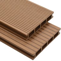 WPC Hohlkammer Terrassendielen mit Zubehör 30 m² 4 m Teak vidaXL WPC Hohlkammer Terrassendielen mit Zubehör 30 m² 4 m Teak vidaXL von VIDAXL