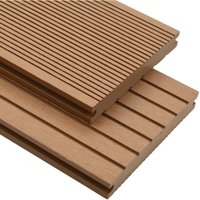 WPC Massive Terrassendielen mit Zubehör 10 m² 2,2 m Teak vidaXL341554 von BONNEVIE