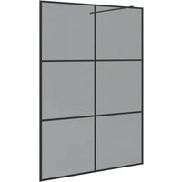 Walk-in Duschwand Schwarz 140 x 195 cm Gehärtetes Glas vidaXL von VIDAXL
