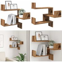 Wand-Eckregal Altholz-Optik 40x40x49,5 cm Holzwerkstoff - Vidaxl von VIDAXL