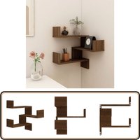 Wand-Eckregal Braun Eichen-Optik 40x40x50 cm Holzwerkstoff - Wand Regal - Eckschrank - Regal Braun - Holzkasten - Möbel Dekoration von VIDAXL