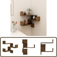 Wand-Eckregal Räuchereiche 40x40x50 cm Holzwerkstoff - Wand Regal - Eckschrank - Holzregal - Regal Braun - Raumgestaltung Wand-Eckregal Räuchereiche 40x40x50 cm Holzwerkstoff - Wand Regal - Eckschrank - Holzregal - Regal Braun - Raumgestaltung von VIDAXL