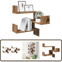 Wand-Eckregale 2 Stk. Altholz-Optik 40x40x49,5 Holzwerkstoff - Vidaxl von VIDAXL