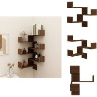 Vidaxl - Wand-Eckregale 2 Stk. Braun Eiche 40x40x50 cm Holzwerkstoff - Wand Regal - Eckregal - Wohnraumgestaltung - Holzoptik - Braunes Möbelstück Vidaxl - Wand-Eckregale 2 Stk. Braun Eiche 40x40x50 cm Holzwerkstoff - Wand Regal - Eckregal - Wohnraumgestaltung - Holzoptik - Braunes Möbelstück von VIDAXL