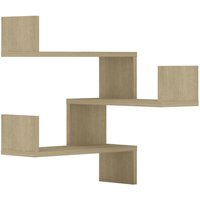 Vidaxl - Wand-Eckregale 2 Stk. Sonoma-Eiche 40x40x50 cm Holzwerkstoff Braun von BONNEVIE