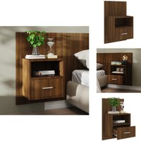 Wand-Nachttisch Braun Eichen-Optik - Wand-Nachttisch - Holzwerkstoff - Nachtschränkchen - Eiche Optik - Wohnzimmer Deko Wand-Nachttisch Braun Eichen-Optik - Wand-Nachttisch - Holzwerkstoff - Nachtschränkchen - Eiche Optik - Wohnzimmer Deko von VIDAXL