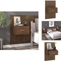 Vidaxl - Wand-Nachttisch Braun Eichen-Optik - Wandregal - Nachtkästchen - Wohnzimmer Dekoration - Regal - Möbel von VIDAXL