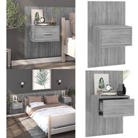 Vidaxl - Wand-Nachttisch Grau Sonoma - Wandregal - Nachtschränkchen - Wohnzimmer Dekoration - Regal Grau - Holzwerkstoff Möbel - Home & Living Vidaxl - Wand-Nachttisch Grau Sonoma - Wandregal - Nachtschränkchen - Wohnzimmer Dekoration - Regal Grau - Holzwerkstoff Möbel - Home & Living von VIDAXL
