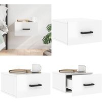 Vidaxl - Wand-Nachttisch Hochglanz-Weiß 35x35x20 cm - Wandregal - Hängeschrank - Nachtkästchen - Wohnzimmerdeko - Schlafzimmermöbel - Home & Living von VIDAXL