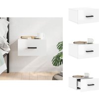 Vidaxl - Wand-Nachttisch Hochglanz-Weiß 35x35x20 cm - Wandregal - Hängeschrank - Nachtkästchen - Wohnzimmerdeko - Schlafzimmermöbel von VIDAXL