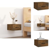 Vidaxl - Wand-Nachttisch Räuchereiche 35x35x20 cm - Wand-Nachttisch - Hängeschrank - Nachtschrank - Wohnzimmer Deko - Schlafzimmereinrichtung von VIDAXL