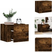 Wand-Nachttisch Räuchereiche 45x30x35 cm - Wandregal - Nachtkästchen - Wohnraumgestaltung - Möbelstück - Holzoptik Wand-Nachttisch Räuchereiche 45x30x35 cm - Wandregal - Nachtkästchen - Wohnraumgestaltung - Möbelstück - Holzoptik von VIDAXL