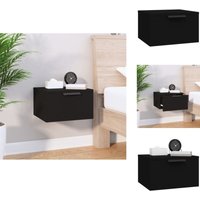 Vidaxl - Wand-Nachttisch Schwarz 34x30x20 cm - Wandregal - Nachtschränkchen - Wohnzimmer Deko - Holzschrank - Möbel Schwarz Vidaxl - Wand-Nachttisch Schwarz 34x30x20 cm - Wandregal - Nachtschränkchen - Wohnzimmer Deko - Holzschrank - Möbel Schwarz von VIDAXL