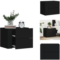 Wand-Nachttisch Schwarz 45x30x35 cm - Wandregal - Nachtkästchen - Möbel Schwarz - Wohnraumgestaltung - Holzwerkstoffeinrichtung Wand-Nachttisch Schwarz 45x30x35 cm - Wandregal - Nachtkästchen - Möbel Schwarz - Wohnraumgestaltung - Holzwerkstoffeinrichtung von VIDAXL