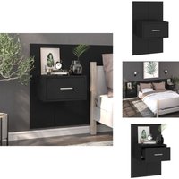 Vidaxl - Wand-Nachttisch Schwarz - Wandregal - Nachtkästchen - Wohnzimmer Deko - Holzschrank - Möbel Schwarz von VIDAXL
