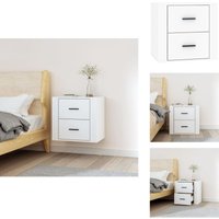 Vidaxl - Wand-Nachttisch Weiß 50x36x47 cm - Wandregal - Nachtkästchen - Wohnzimmer Deko - Weißer Nachttisch - Holzwerkstoff Möbel Vidaxl - Wand-Nachttisch Weiß 50x36x47 cm - Wandregal - Nachtkästchen - Wohnzimmer Deko - Weißer Nachttisch - Holzwerkstoff Möbel von VIDAXL