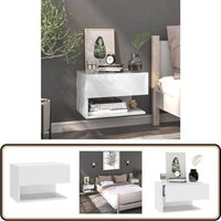 Wand-Nachttisch Weiß - Wandregal - Holznachtttisch - Wohnzimmer Deko - Regal Weiß - Nachttisch Wandmontiert Wand-Nachttisch Weiß - Wandregal - Holznachtttisch - Wohnzimmer Deko - Regal Weiß - Nachttisch Wandmontiert von VIDAXL