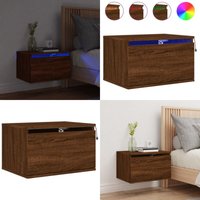 Vidaxl - Wand-Nachttisch mit LED-Leuchten Braun Eichen-Optik - Wandregal - Nachttisch - Wohnzimmer Dekoration - Beleuchtung - Regal Mit LEDs - Home & Vidaxl - Wand-Nachttisch mit LED-Leuchten Braun Eichen-Optik - Wandregal - Nachttisch - Wohnzimmer Dekoration - Beleuchtung - Regal Mit LEDs - Home & von VIDAXL