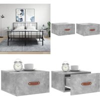 Wand-Nachttische 2 Stk. Betongrau 35x35x20 cm - Wandregal - Beton Grau - Wohnzimmerdeko - Nachtkästchen - Regal Zum Befestigen - Home & Living Wand-Nachttische 2 Stk. Betongrau 35x35x20 cm - Wandregal - Beton Grau - Wohnzimmerdeko - Nachtkästchen - Regal Zum Befestigen - Home & Living von VIDAXL