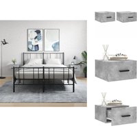 Vidaxl - Wand-Nachttische 2 Stk. Betongrau 35x35x20 cm - Wandregal - Wohnzimmerdeko - Betonmöbel - Hängeschrank - Schlafzimmerdekor von VIDAXL
