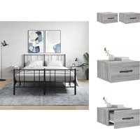 Wand-Nachttische 2 Stk. Grau Sonoma 35x35x20 cm - Wandregal - Wohnzimmerdeko - Hängeschrank - Schlafzimmermöbel - Graue Möbel Wand-Nachttische 2 Stk. Grau Sonoma 35x35x20 cm - Wandregal - Wohnzimmerdeko - Hängeschrank - Schlafzimmermöbel - Graue Möbel von VIDAXL