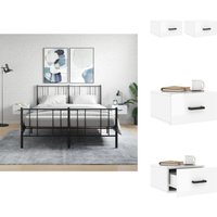 Vidaxl - Wand-Nachttische 2 Stk. Hochglanz-Weiß 35x35x20 cm - Wandregal - Wohnzimmerdeko - Hängeschrank - Nachtkästchen - Möbel Online Kaufen von VIDAXL