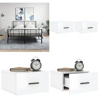 Vidaxl - Wand-Nachttische 2 Stk. Hochglanz-Weiß 35x35x20 cm - Wandregal - Wohnzimmerdeko - Hängeschrank - Nachttisch - Regal Weiß - Home & Living Vidaxl - Wand-Nachttische 2 Stk. Hochglanz-Weiß 35x35x20 cm - Wandregal - Wohnzimmerdeko - Hängeschrank - Nachttisch - Regal Weiß - Home & Living von VIDAXL
