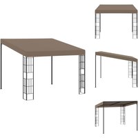 Wand-Pavillon 3x3 m Taupe Stoff - Gartenpavillon - Sonnensegel - Außendeck - Terrassenüberdachung - Sommergarten Wand-Pavillon 3x3 m Taupe Stoff - Gartenpavillon - Sonnensegel - Außendeck - Terrassenüberdachung - Sommergarten von VIDAXL
