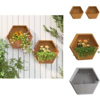 Wand-Pflanzkübel 2 Stk. Rostig Cortenstahl 46x10x40 cm - Cortenstahl - Wandpflanze - Blumentopf - Gartendeko - Balkonpflanzen Wand-Pflanzkübel 2 Stk. Rostig Cortenstahl 46x10x40 cm - Cortenstahl - Wandpflanze - Blumentopf - Gartendeko - Balkonpflanzen von VIDAXL