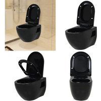Vidaxl - Wand-WC Keramik Schwarz - Wandtoilette - Wandtoiletten - Home & Living - Schwarz von VIDAXL