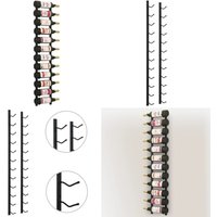Vidaxl - Wand-Weinregal für 12 Flaschen Schwarz Eisen - Weinregal - Weinregale - Home & Living - Schwarz von VIDAXL