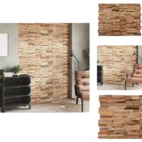 Vidaxl - Wandplatten 10 Stk. 1,03 m² Massivholz Teak Altholz - Wandpaneele - Teak Holz - Wandgestaltung - Rustikal - Industrielles Design von VIDAXL