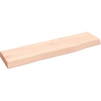 Vidaxl - Wandregal 40x10x2 cm Massivholz Eiche Unbehandelt von VIDAXL