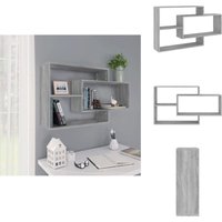 Wandregal Grau Sonoma 104x20x58,5 cm Holzwerkstoff - Wand Regal - Regal Grau - Holzregal - Wohnraum Dekoration - Badezimmer Regal Wandregal Grau Sonoma 104x20x58,5 cm Holzwerkstoff - Wand Regal - Regal Grau - Holzregal - Wohnraum Dekoration - Badezimmer Regal von VIDAXL