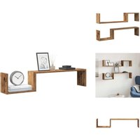 Wandregale 2 Stk. Altholz-Optik 100x15x20 cm Holzwerkstoff - Wandregal - Wandregale - Schweberegal - Wandboard Wandregale 2 Stk. Altholz-Optik 100x15x20 cm Holzwerkstoff - Wandregal - Wandregale - Schweberegal - Wandboard von VIDAXL