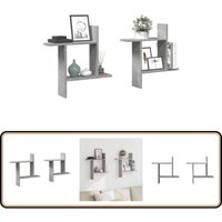 Wandregale 2 Stk. Betongrau 50x12x50 cm Holzwerkstoff - Vidaxl Wandregale 2 Stk. Betongrau 50x12x50 cm Holzwerkstoff - Vidaxl von VIDAXL