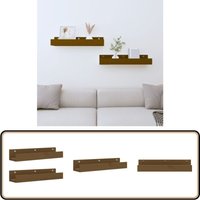 Wandregale 2 Stk. Honigbraun 50x12x9 cm Massivholz Kiefer - Holzregale - Wandregal - Regal Massiv - Kiefernholz - Deko Regal Wandregale 2 Stk. Honigbraun 50x12x9 cm Massivholz Kiefer - Holzregale - Wandregal - Regal Massiv - Kiefernholz - Deko Regal von VIDAXL