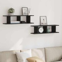 Wandregale 2 Stk. Schwarz Eichen-Optik 75x18x20cm Holzwerkstoff Vidaxl Wandregale 2 Stk. Schwarz Eichen-Optik 75x18x20cm Holzwerkstoff Vidaxl von VIDAXL