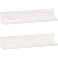 Wandregale 2 Stk. Weiß 50x11x9 cm Massivholz Kiefer Vidaxl von VIDAXL
