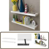 Wandregale 2 Stk. mdf Weiß - Wandregal - Hängeregal - mdf Regal - Weißes Regal - Wohnraum Dekoration Wandregale 2 Stk. mdf Weiß - Wandregal - Hängeregal - mdf Regal - Weißes Regal - Wohnraum Dekoration von VIDAXL