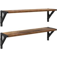 Wandregale 2 pcs Altholz 60 x 15 x 15,5 cm Holzwerkstoff vidaXL von VIDAXL