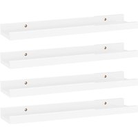 Vidaxl - Wandregale 4 Stk. Hochglanz-Weiß 40x9x3 cm Weiß von BONNEVIE