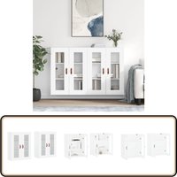 Wandschränke 2 Stk. Weiß Holzwerkstoff - Hängeschrank - Sideboard - Wohnzimmer Dekoration - Regal - Möbel Wandschränke 2 Stk. Weiß Holzwerkstoff - Hängeschrank - Sideboard - Wohnzimmer Dekoration - Regal - Möbel von VIDAXL
