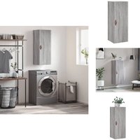 Wandschrank Grau Sonoma 34,5x34x90 cm - Hängeschrank - Wandschrank - Regal - Aufbewahrung - Grau Sonoma von VIDAXL