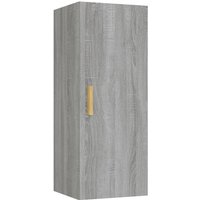 Wandschrank Badschrank Grau Sonoma 34,5x34x90 cm Holzwerkstoff vidaXL von BONNEVIE
