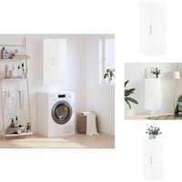 Vidaxl - Wandschrank Hochglanz-Weiß 34,5x34x90 cm - Hängeschrank - Wandschrank - Garderobe - Aufbewahrung - Weißer Schrank von VIDAXL