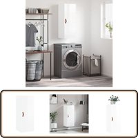 Vidaxl - Wandschrank Hochglanz-Weiß 34,5x34x90 cm - Hängeschrank - Wandschrank - Sideboard - Regal - Aufbewahrung von VIDAXL